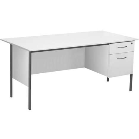 Teacher Desk - 1800 - 2 Drawer - White