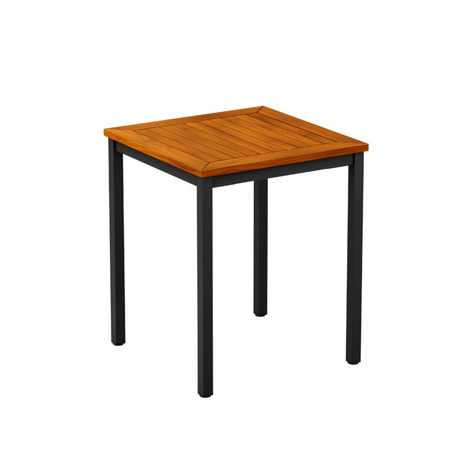 ICE Four Leg Dining Table with Black Frame - 600 x 600mm
