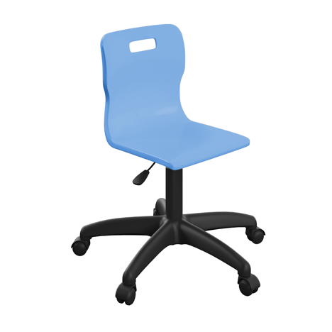 Titan Swivel Junior Chair - Plastic Base - Sky Blue