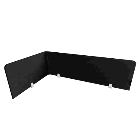 EcoFlex Desk Screen & Modesty Panels - 1600 - Black