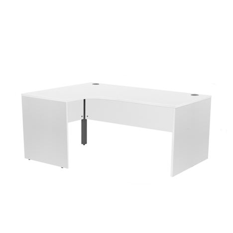 Panel Ended Radial Workstation - Left Hand - 1500 - White