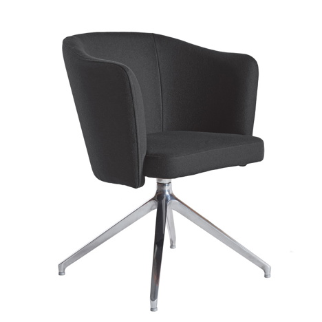 Otis Single Seat Tub Chair with Four Star Swivel Base