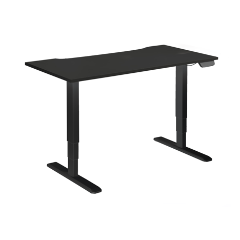 Electric Sit-Stand Desk with Dual Motors - 1600 - Black Frame - Black