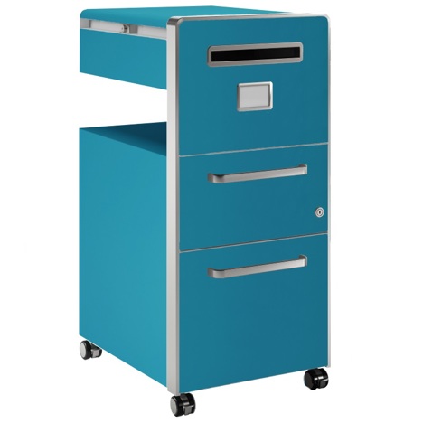 Bisley Bite Pedestal - Two Drawer - Right Hand - Azure