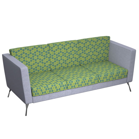 Lyric Reception Seating - Three Seats - Metal Legs