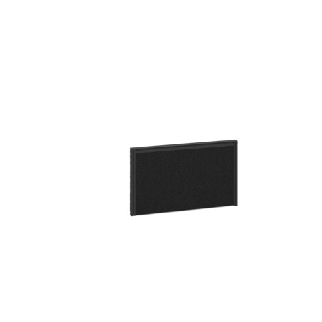 Straight Fabric Desktop Screen with Black Aluminium Frame - 785mm - Charcoal