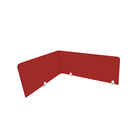 EcoFlex Desk Screen & Modesty Panels - 1200 - Red