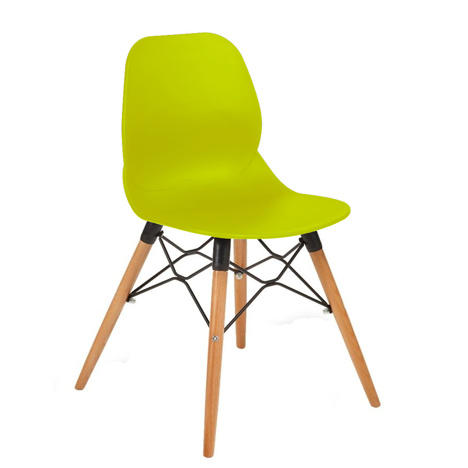 Aquilo Beech Leg Chair - Green