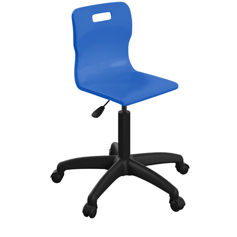 Titan Swivel Senior Chair - Black Base - Blue