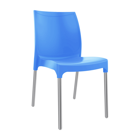 Vibe Polypropylene Chair - Cornflower Blue