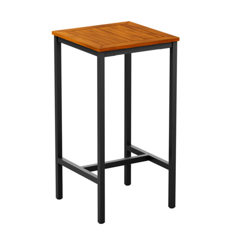 ICE Four Leg Poseur Table with Black Frame - 700 x 700mm