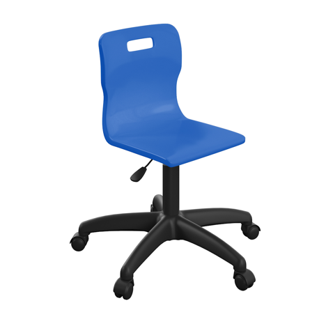 Titan Swivel Junior Chair - Plastic Base - Blue
