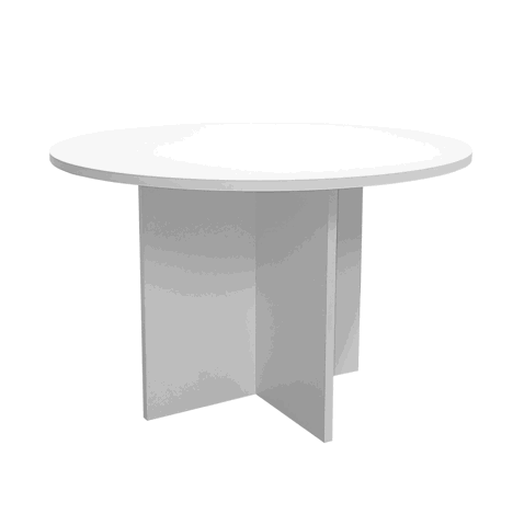 Round Meeting Table - White