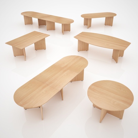 Radial End Meeting Table 2400