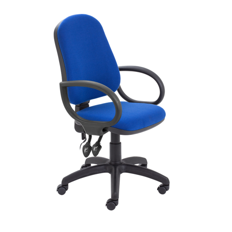 Calypso II High Back Operators Chair - Fixed Arms - Royal Blue