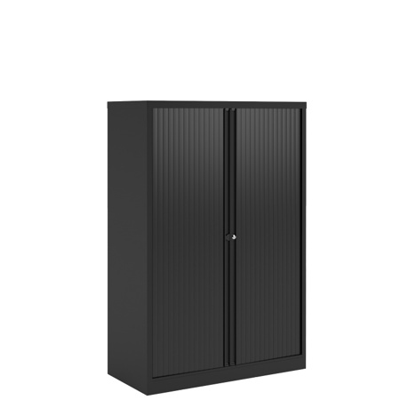 Bisley Tambour Cupboards 1570-1585mm - Black