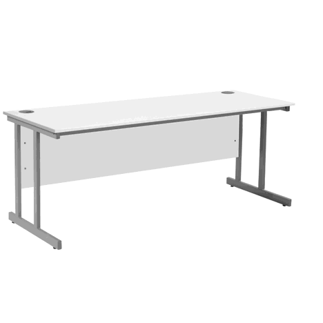 VDU Cantilever Workstation - 1800mm - 600mm Deep - White