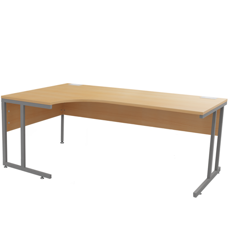 Platinum Range - Radial Workstation - Cantilever - 1800mm - Left Hand - Beech