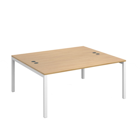 Connex Starter Units Back to Back - 1600 - White Frame - Oak