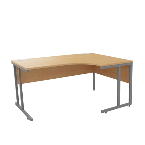 Platinum Range - Radial Workstation - Cantilever - 1500mm - Right Hand - Beech