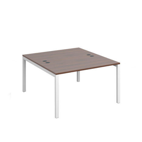 Connex Starter Units Back to Back - 1200 - White Frame - Walnut