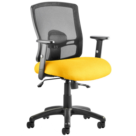 Portland II Mesh Back Chair - Senna Yellow