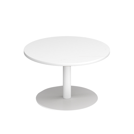 Monza Circular Coffee Table - White - White