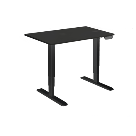 Electric Sit-Stand Desk with Dual Motors - 1200 - Black Frame - Black
