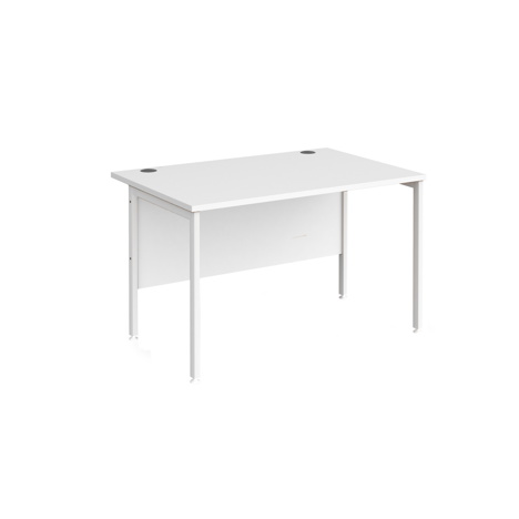 Straight Desk - H-Frame - 1200 - White - White