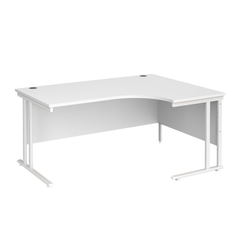 Radial Cantilever Workstation - 1600 - White - Right - White