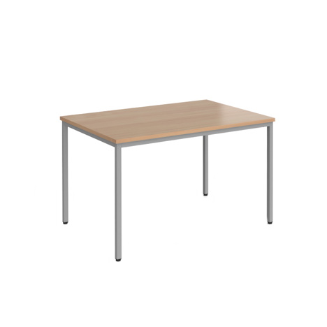 Flexi 25 Rectangular Table - 1200mm - Silver - Beech