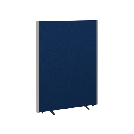 Floor Standing Fabric Screen - W1000 x D40 x H1500mm - Blue