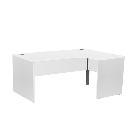Panel Ended Radial Workstation - Right Hand - 1600 - White