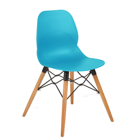 Aquilo Beech Leg Chair - Turquoise
