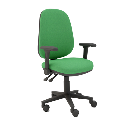Deluxe High Back Operator Chair (Large Seat and Back) - Folding - Black Base - Blue
