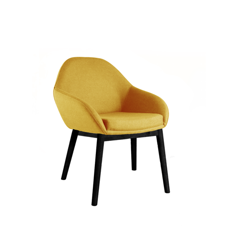 Cyrus Seating Range - Armchair with Black Wooden Legs