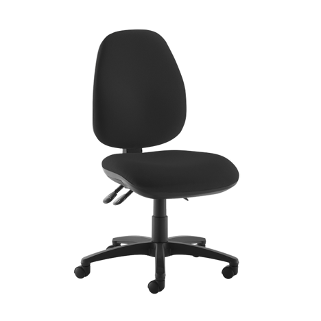 Jota XL Fabric Back Operator Chair - No Arms - Black