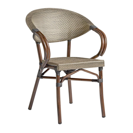Panda Arm Chair - Black & Gold Weave