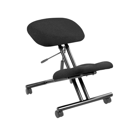 Kneeling Task Operator Stool - Black Frame - Black