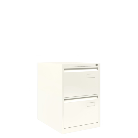 Bisley Two Drawer Filing Cabinets - Traffic White
