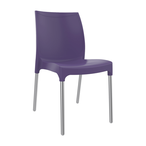 Vibe Polypropylene Chair - Plum