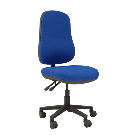 Ergo High Back Operator Chair - No Arms - Blue