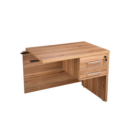 Alto - Executive Desk Universal Return Unit with 2 Drawers - American Black Walnut