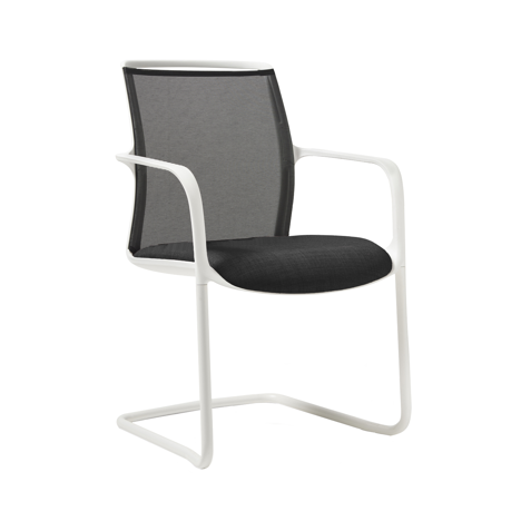 Lacey Meeting Chair - White Frame - Craven