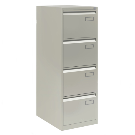 Bisley Four Drawer Filing Cabinets - Goose Grey