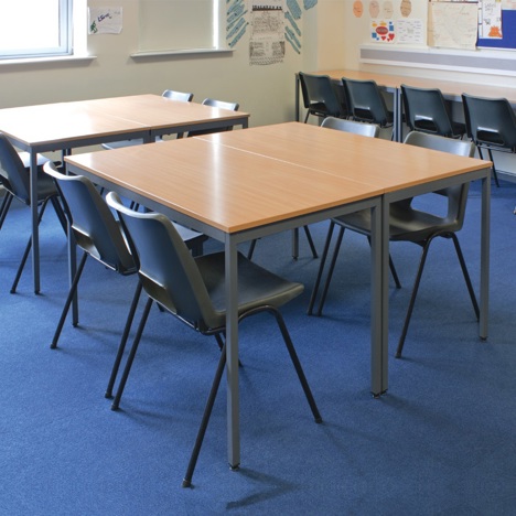 Rectangular Student Spiral Stacking Table