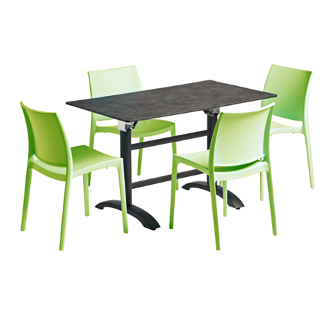 Maya Side Chairs Dining Set - Green