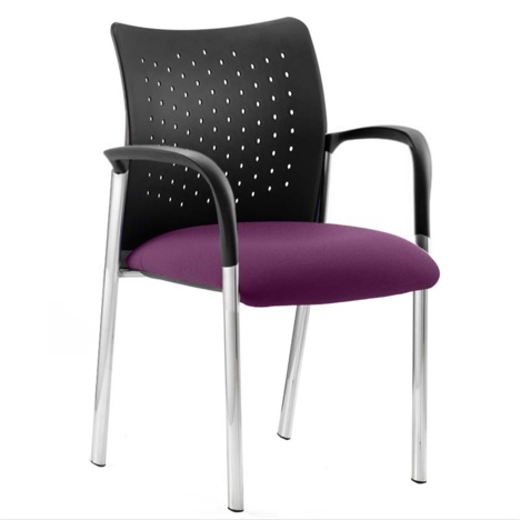 Academy Medium Back Chair - With Arms - Nylon Back - Tansy Purple