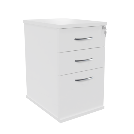 Platinum Range - Desk High Pedestals 3 Drawer - 600mm - White