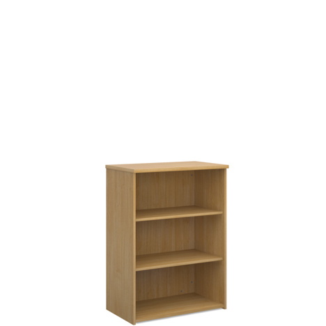 Bookcases (Solid Back Panels) with Two Shelves - 1090mm High - Oak
